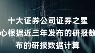 十大证券公司证券之星数据中心根据近三年发布的研报数据计算